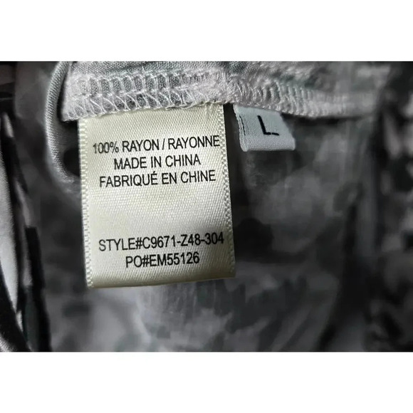 Anthropologie Cloth & Stone Large Animal Print Cropped Tie Waist Long Sleeve. - Picture 8 of 9